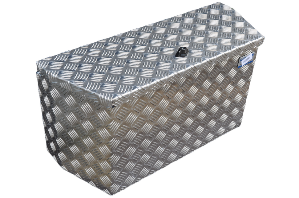 De Haan DE HAAN BOX PBV - waterdichte en stofdichte aluminium traanplaat disselbak 750x320x400 mm - voorzien van vlinderslot