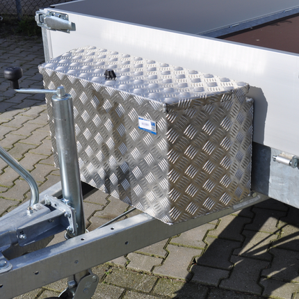 De Haan DE HAAN BOX PBV - waterdichte en stofdichte aluminium traanplaat disselbak 750x320x400 mm - voorzien van vlinderslot