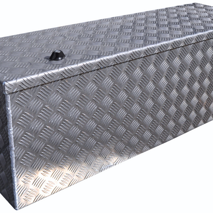 De Haan DE HAAN BOX U - 1140x380x400 mm - waterdichte en stofdichte aluminium traanplaat disselbak - voorzien van vlinderslot, spansluiting of t-sluiting
