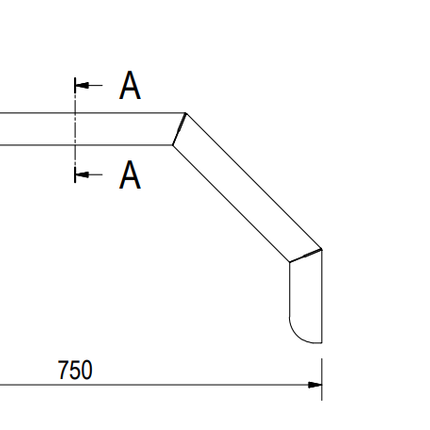 De Haan De Haan HMAQ 2075 - aluminium traanplaat spatbord