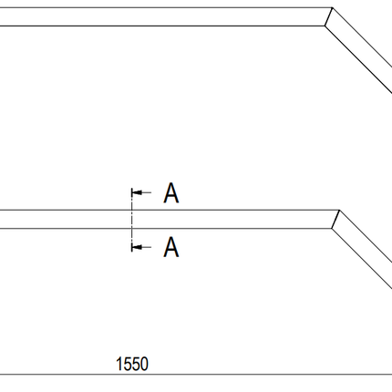De Haan De Haan THMAQ 20155 - 1550x200x375 mm - aluminium traanplaat tandem spatbord
