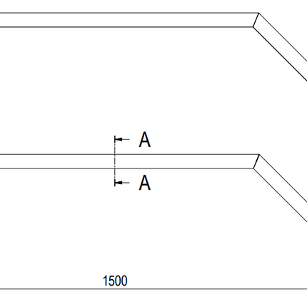 De Haan De Haan THMAQ 26150 - 1500x260x400 mm - aluminium traanplaat tandem spatbord