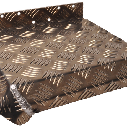 De Haan Half spatbord links - 310x290 mm - geschikt voor Hapert aanhanger - aluminium traanplaat materiaal