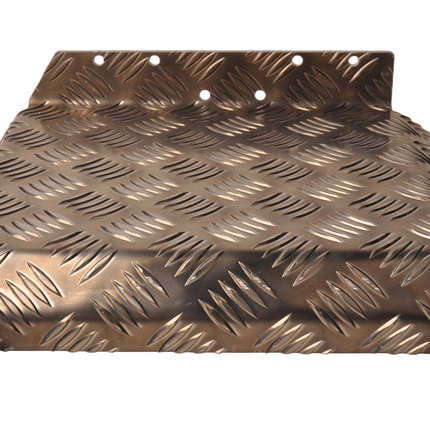 De Haan Half spatbord links - 310x290 mm - geschikt voor Hapert aanhanger - aluminium traanplaat materiaal