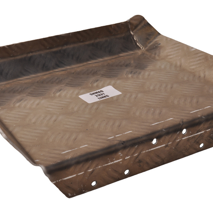 De Haan Half spatbord links - 310x290 mm - geschikt voor Hapert aanhanger - aluminium traanplaat materiaal