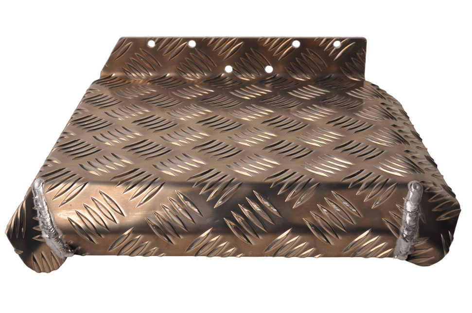 De Haan Half spatbord links 310x290 mm - geschikt voor Hapert aanhanger - aluminium traanplaat materiaal