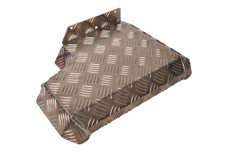 De Haan Half spatbord links 340x290 mm - geschikt voor Hapert kipper -aluminium traanplaat materiaal