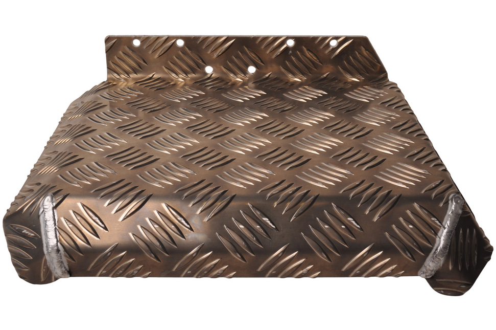 De Haan Half spatbord rechts - 310x290 mm - geschikt voor Hapert aanhanger - aluminium traanplaat materiaal