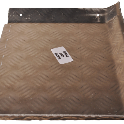 De Haan Half spatbord rechts - 310x290 mm - geschikt voor Hapert aanhanger - aluminium traanplaat materiaal