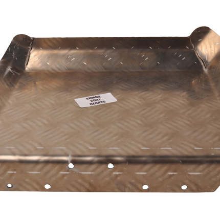 De Haan Half spatbord rechts 310x290 mm - geschikt voor Hapert aanhanger - aluminium traanplaat materiaal