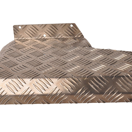 De Haan Half spatbord rechts - 340x290 mm - geschikt voor Hapert kipper - aluminium traanplaat materiaal