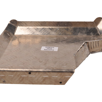 De Haan Half spatbord rechts - 340x290 mm - geschikt voor Hapert kipper - aluminium traanplaat materiaal