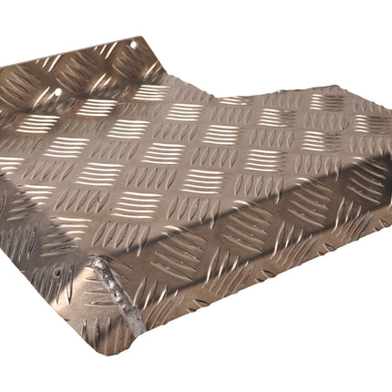 De Haan Half spatbord rechts 340x290 mm - geschikt voor Hapert kipper - aluminium traanplaat materiaal