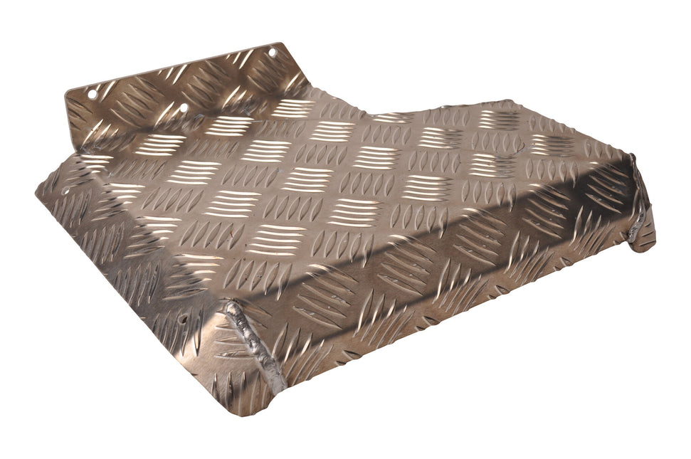 De Haan Half spatbord rechts 340x290 mm - geschikt voor Hapert kipper - aluminium traanplaat materiaal