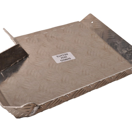 De Haan Half spatbord rechts 340x290 mm - geschikt voor Hapert kipper - aluminium traanplaat materiaal