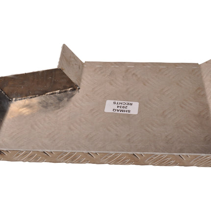 De Haan Half spatbord rechts 340x290 mm - geschikt voor Hapert kipper - aluminium traanplaat materiaal