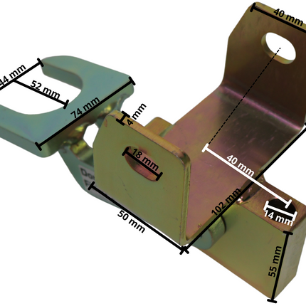 DoubleLock DoubleLock EM350 Fixed Lock - SCM gekeurd onderbouw disselslot voor geremde koppelingen