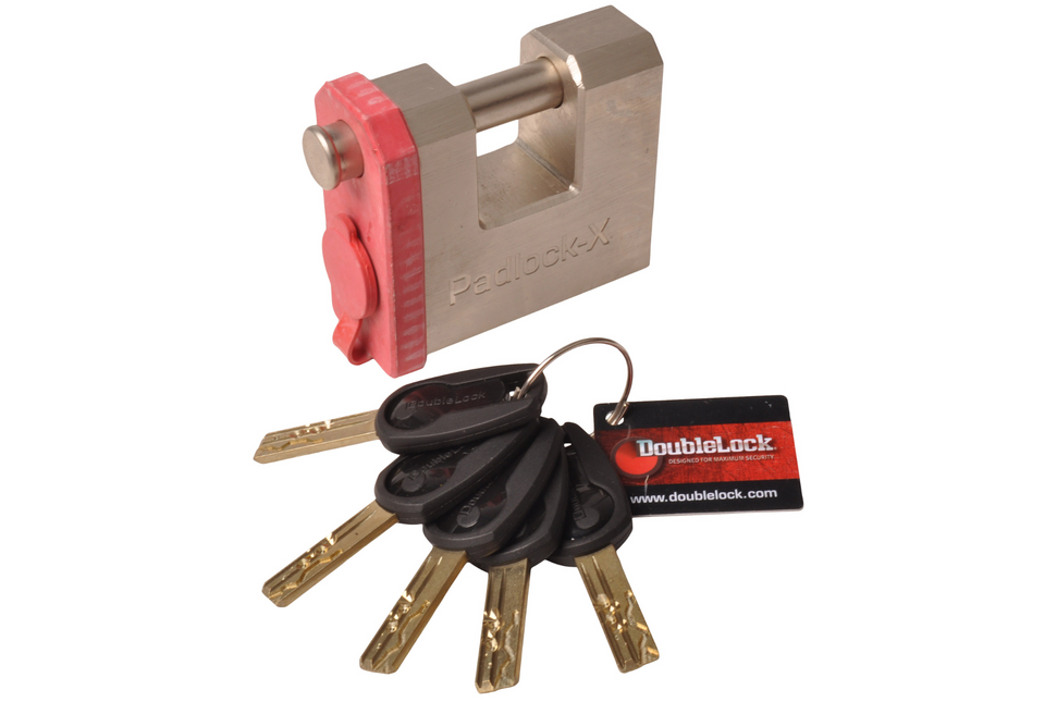 DoubleLock DoubleLock Padlock X - SCM gekeurd - Los slot fixed lock.