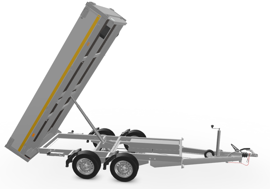 Eduard 310x160 cm - 2700 kg bruto laadvermogen - 63 cm laadvloerhoogte - elektrische bediening - 30 cm borden -  inclusief oprijplaten