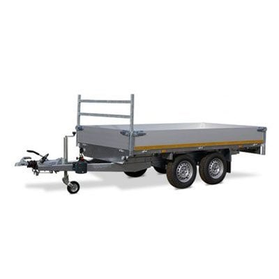 Eduard Achterwaartse kipper 310x160 cm - 2000 kg - elektrisch met afstandsbediening - voorzien van 40 cm borden en oprijplaten