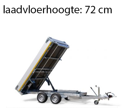 Eduard Achterwaartse kipper 310x160 cm - 2000 kg - handpomp - 40 cm borden