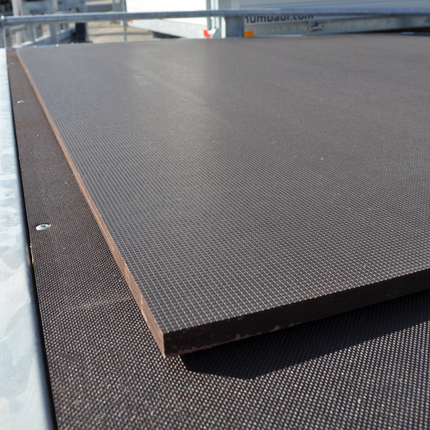 Eduard Anti-slip betonplex vloerplaat aanhanger 3495X1520x15 mm - donkerbruin