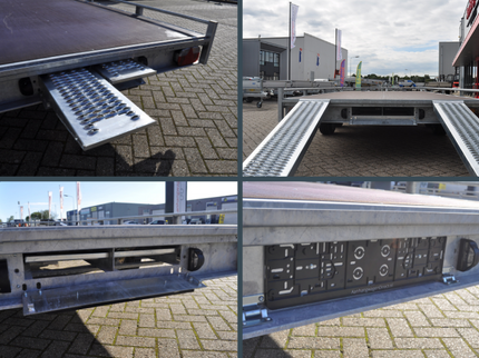 Eduard AWD exclusive Eduard autotransporter 406x200 cm - 2700 kg bruto laadvermogen - 10 cm reling - inclusief accessoire pakket van €175,-