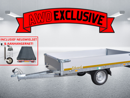 Eduard AWD exclusive Eduard plateauwagen - 256x150  cm - 750  kg - inclusief gemonteerd neuswiel en aanhangernet