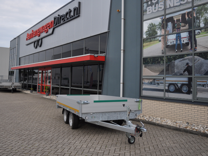 Eduard AWD exclusive Eduard plateauwagen - 310x180 cm - 2000 kg bruto laadvermogen - 63 cm laadvloerhoogte - 30 cm borden - inclusief gratis accessoires voorrek & aanhangernet