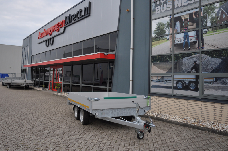 Eduard AWD exclusive Eduard plateauwagen - 310x180 cm - 2000 kg bruto laadvermogen - 63 cm laadvloerhoogte - 30 cm borden - inclusief gratis accessoires voorrek & aanhangernet