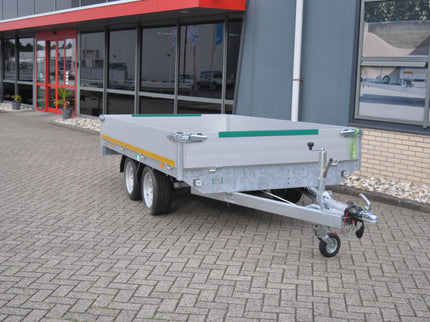 Eduard AWD exclusive Eduard plateauwagen - 310x180 cm - 2000 kg bruto laadvermogen - 63 cm laadvloerhoogte - 30 cm borden - inclusief gratis accessoires voorrek & aanhangernet