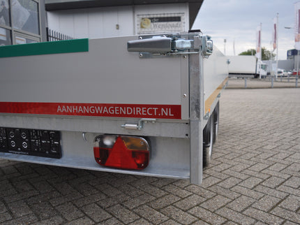Eduard AWD exclusive Eduard plateauwagen - 310x180 cm - 2000 kg bruto laadvermogen - 63 cm laadvloerhoogte - 30 cm borden - inclusief gratis accessoires voorrek & aanhangernet