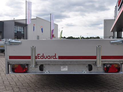 Eduard AWD exclusive geremde Eduard plateauwagen - 310x180 cm - 1500 kg bruto laadvermogen - 63 cm laadvloerhoogte - 30 cm borden - inclusief gratis accessoires voorrek & aanhangernet