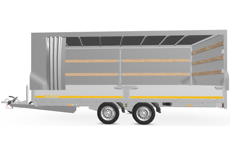 Eduard Complete Eduard huif met schuifzeil - doek en stellage - 456x220 cm - diverse hoogtes en kleuren beschikbaar