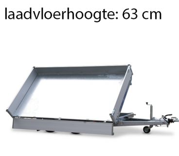 Eduard Eduard 3-zijdige kipper - 2700 kg bruto laadvermogen - elektrisch extern laden - 310x160 cm - inclusief uitzetsteunen en oprijplaten