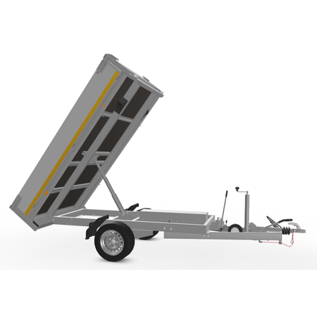 Eduard Geremde Eduard achterwaartse kipper - 256x150 cm - 1350 kg bruto laadvermogen - elektrisch, extern laden met afstandsbediening - 63 cm laadvloerhoogte