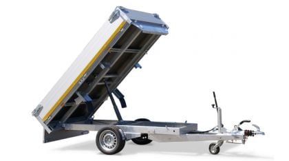 Eduard Geremde Eduard achterwaartse kipper - 256x150 cm - 1500 kg bruto laadvermogen - elektrisch, extern laden met afstandsbediening en een handpomp - 63 cm laadvloerhoogte