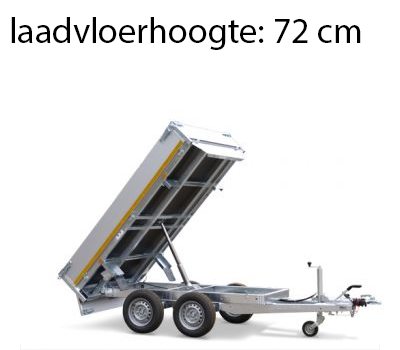 Eduard Geremde Eduard achterwaartse kipper - 256x150 cm - 2000 kg bruto laadvermogen - elektrisch, extern laden - 72 cm laadvloerhoogte