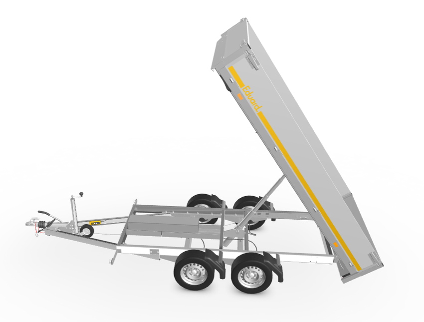 Eduard Geremde Eduard achterwaartse kipper - 310x180 cm - 2000 kg bruto laadvermogen - elektrisch - 63 cm laadvloerhoogte - 30 cm borden