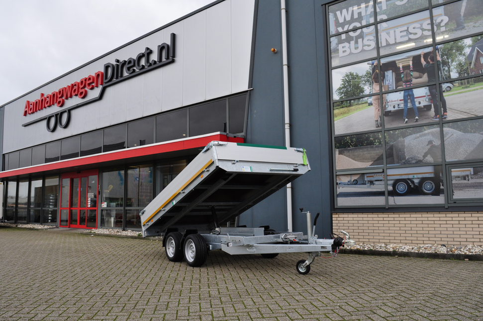 Eduard Geremde Eduard achterwaartse kipper - 310x180 cm - 2700 kg bruto laadvermogen - elektrisch, extern laden + handpomp - 63 cm laadvloerhoogte