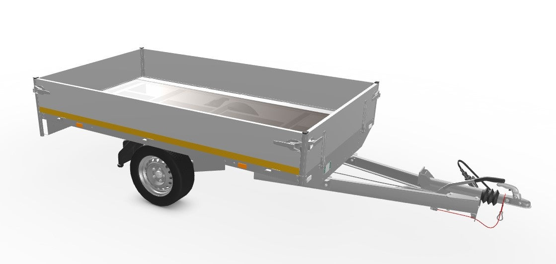 Eduard Geremde Eduard Plateauwagen - 250x145 cm - 1350 kg - 63 cm laadvloerhoogte