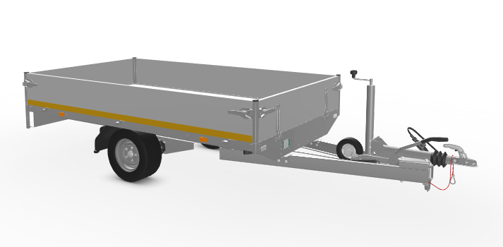 Eduard Geremde Eduard Plateauwagen - 250x145 cm - 1500 kg - 63 cm laadvloerhoogte