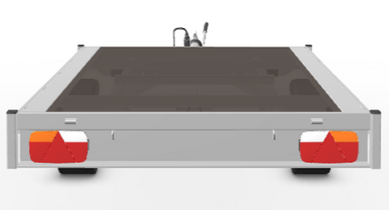 Eduard Geremde Eduard Plateauwagen - 256x150 cm - 1000 kg - 56 cm laadvloerhoogte - vlakke opbouw