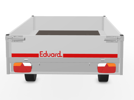 Eduard Geremde Eduard plateauwagen - 256x150 cm - 1000 kg bruto laadvermogen - 72 cm laadvloerhoogte - 30 cm borden