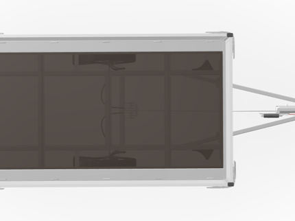 Eduard Geremde Eduard plateauwagen - 256x150 cm - 1000 kg bruto laadvermogen - 72 cm laadvloerhoogte - 30 cm borden