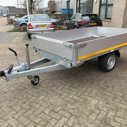 Eduard Geremde Eduard plateauwagen - 256x150 cm - 1350 kg bruto laadvermogen - 63 cm laadvloerhoogte - 30 cm borden