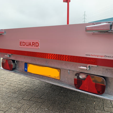 Eduard Geremde Eduard plateauwagen - 256x150 cm - 1350 kg bruto laadvermogen - 63 cm laadvloerhoogte - 30 cm borden