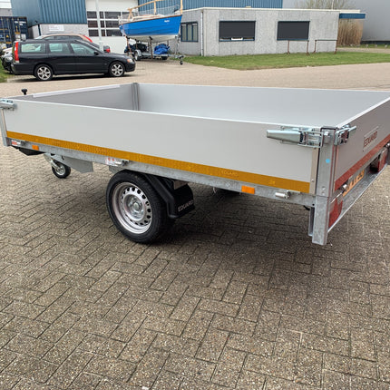 Eduard Geremde Eduard plateauwagen - 256x150 cm - 1350 kg bruto laadvermogen - 63 cm laadvloerhoogte - 30 cm borden