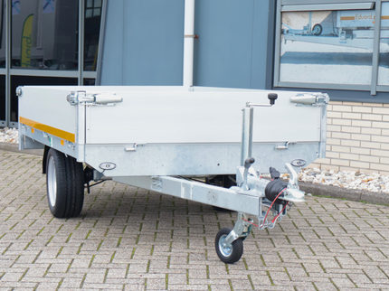 Eduard Geremde Eduard plateauwagen - 256x150 cm - 1350 kg bruto laadvermogen - 63 cm laadvloerhoogte - 30 cm borden