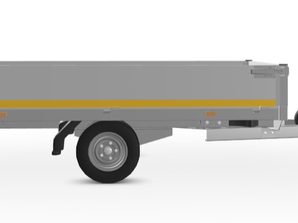 Eduard Geremde Eduard plateauwagen - 256x150 cm - 1500 kg bruto laadvermogen - 56 cm laadvloerhoogte - 30 cm borden